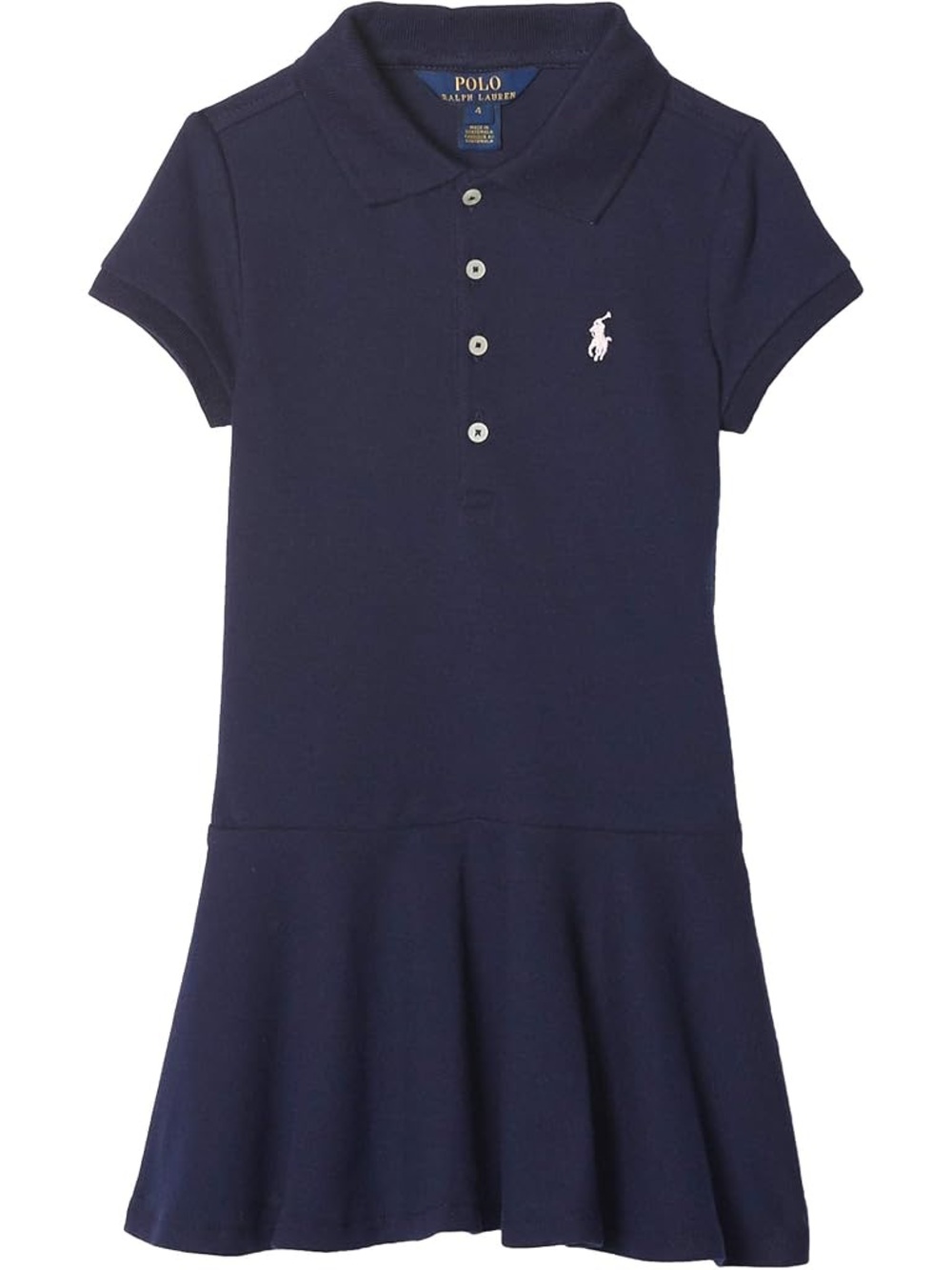 Ralph Lauren Navy Polo Dress with White Logo